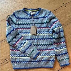 NWT Kids Mini Boden fair isle sweater 8/9
